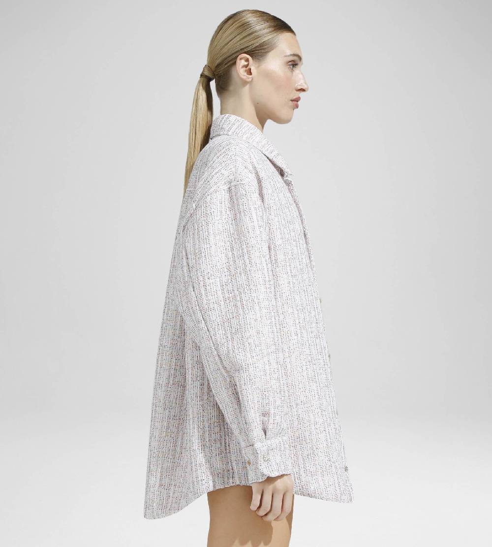 Khrisjoy OVERSIZE SHIRT TWEED PAILLETTES TRAMÉ Saldi