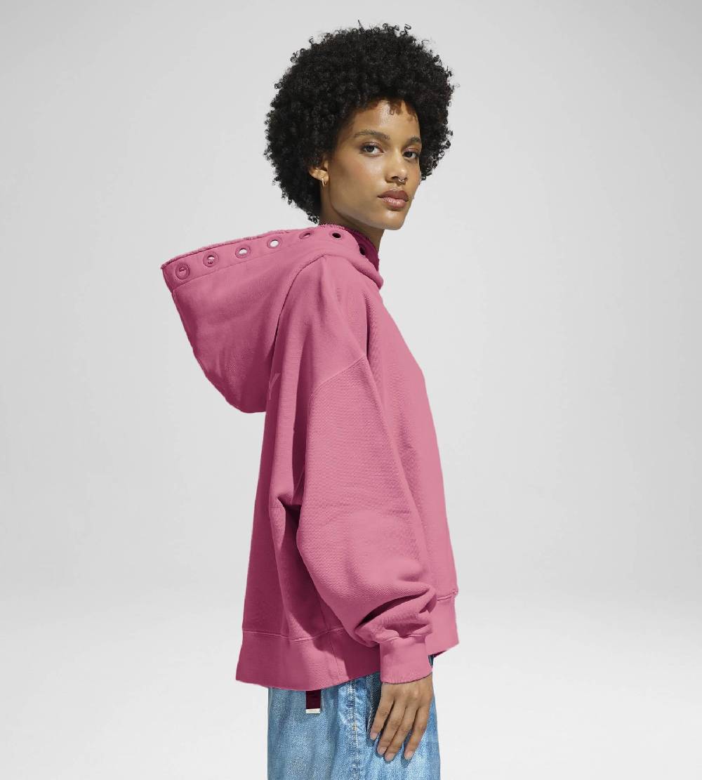 Khrisjoy HOODIE EYELETS CANDY PINK Nuova
