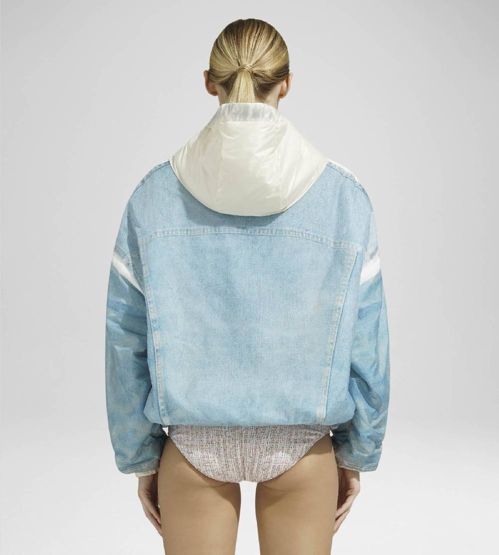 Khrisjoy PUFF HOODIE PRINT DENIM MEDIUM DENIM Prezzo di fabbrica