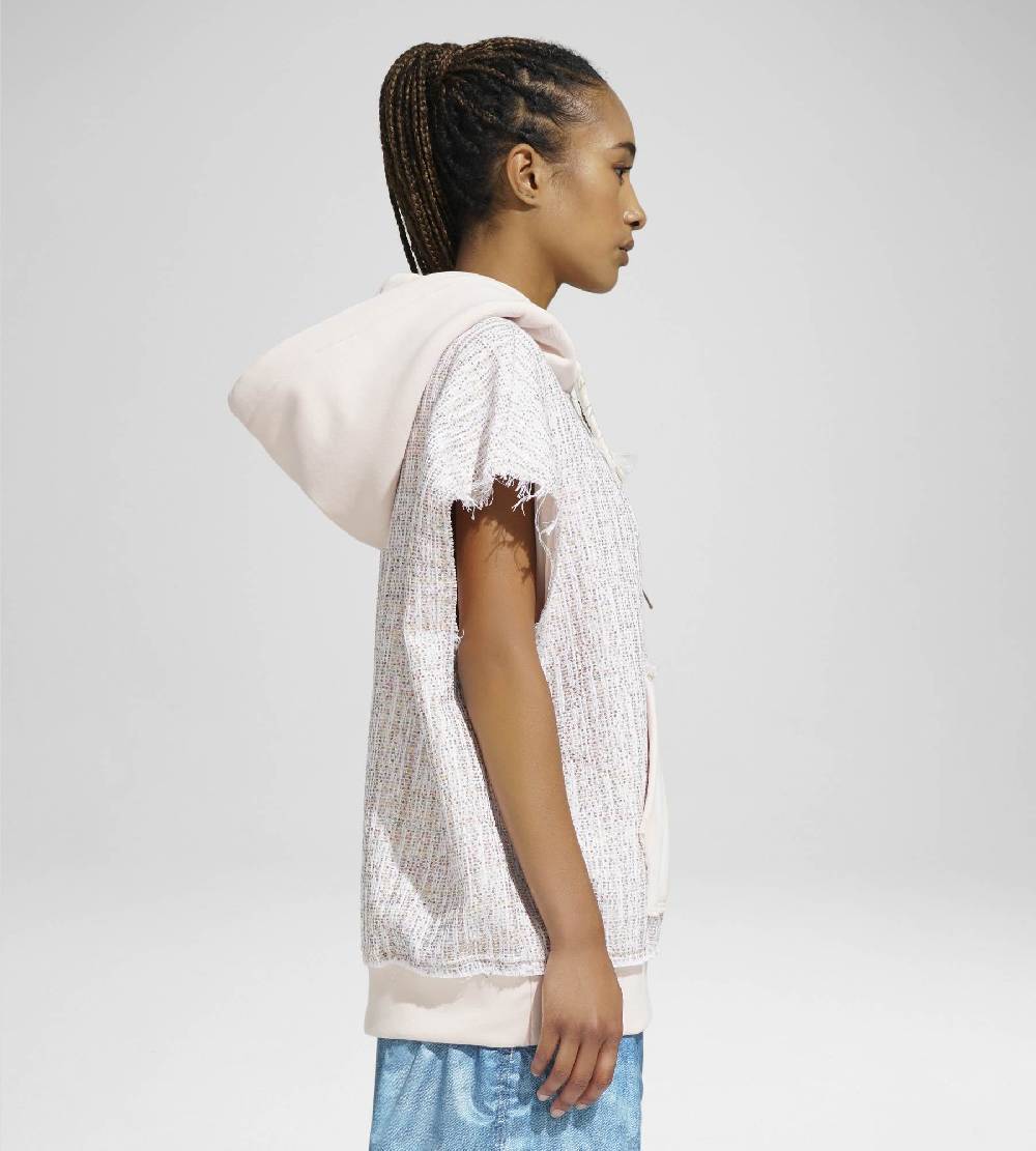 Khrisjoy TWEED HOODIE VEST CONFETTI Offerta San Valentino