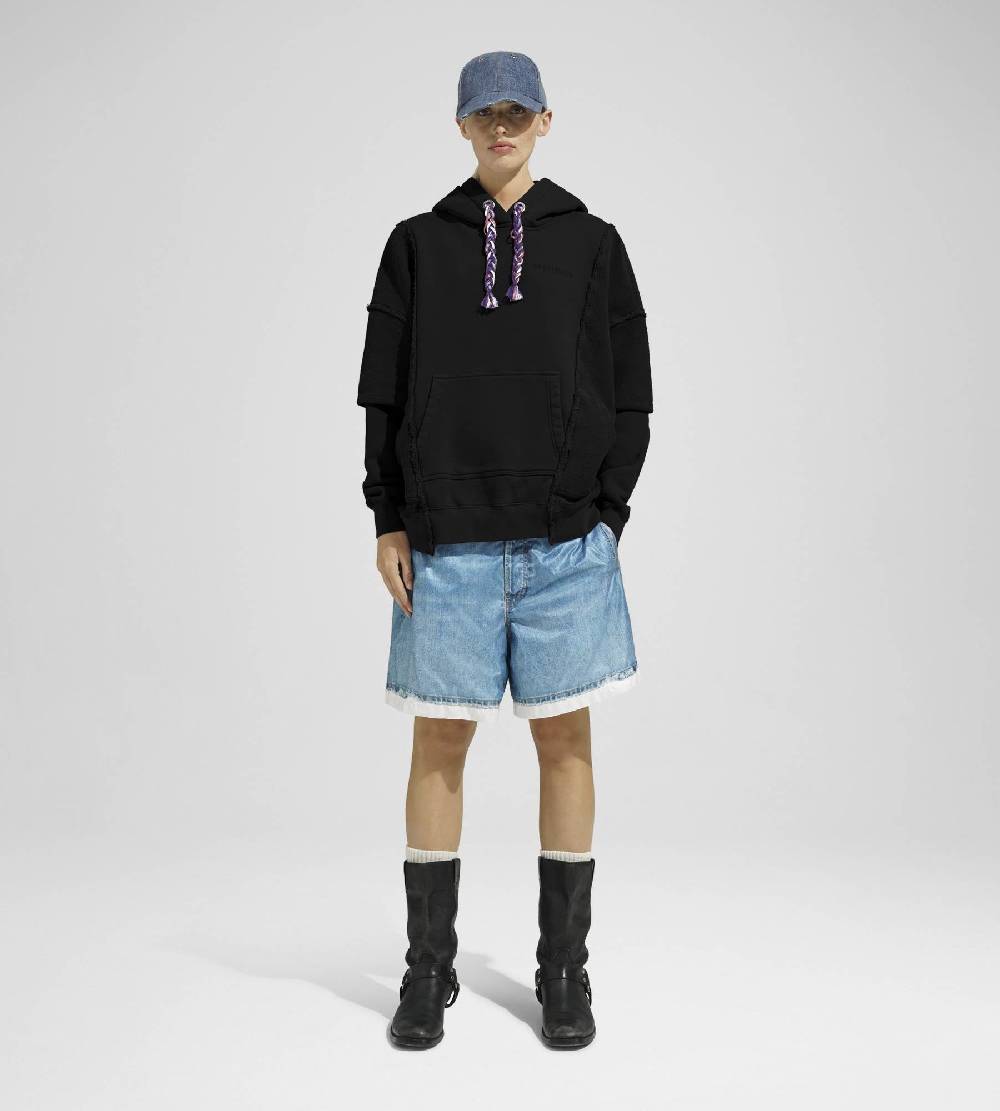 Khrisjoy HOODIE DOUBLE POCKETS BLACK Vendita calda