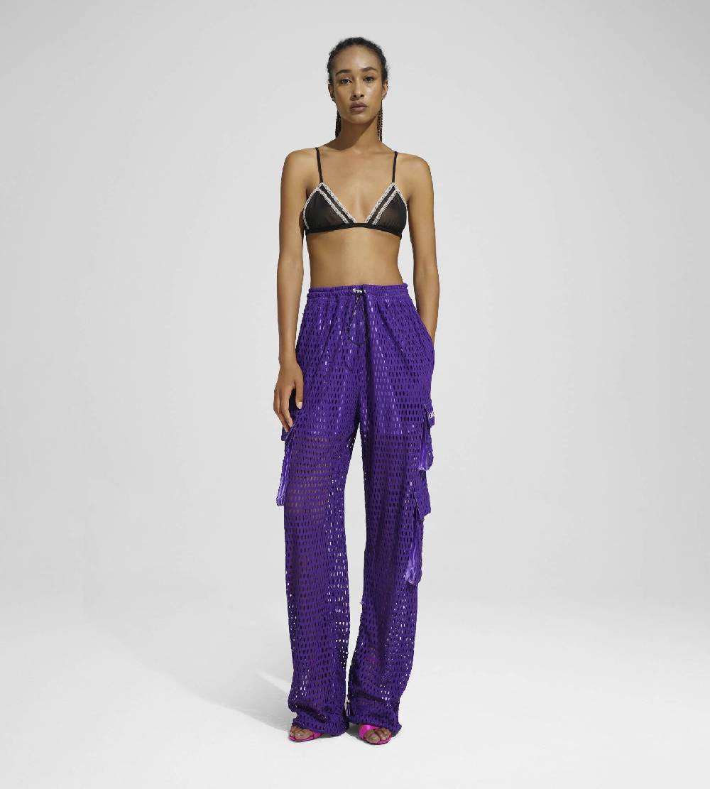 Khrisjoy PANTS MULTIPOCKET MESH WISTERIA Online Outlet