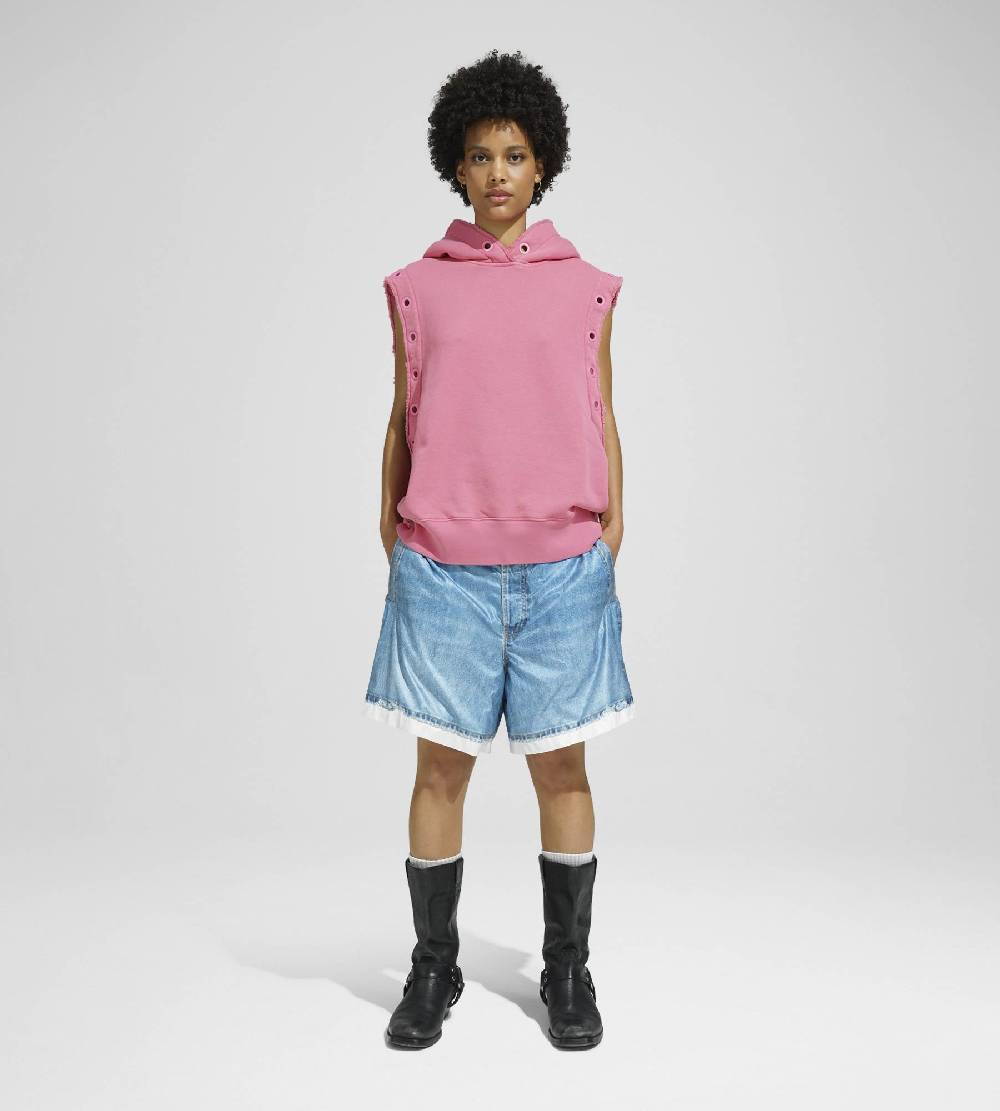 Khrisjoy HOODIE VEST EYELETS CANDY PINK Comprane uno, ottenene uno gratis