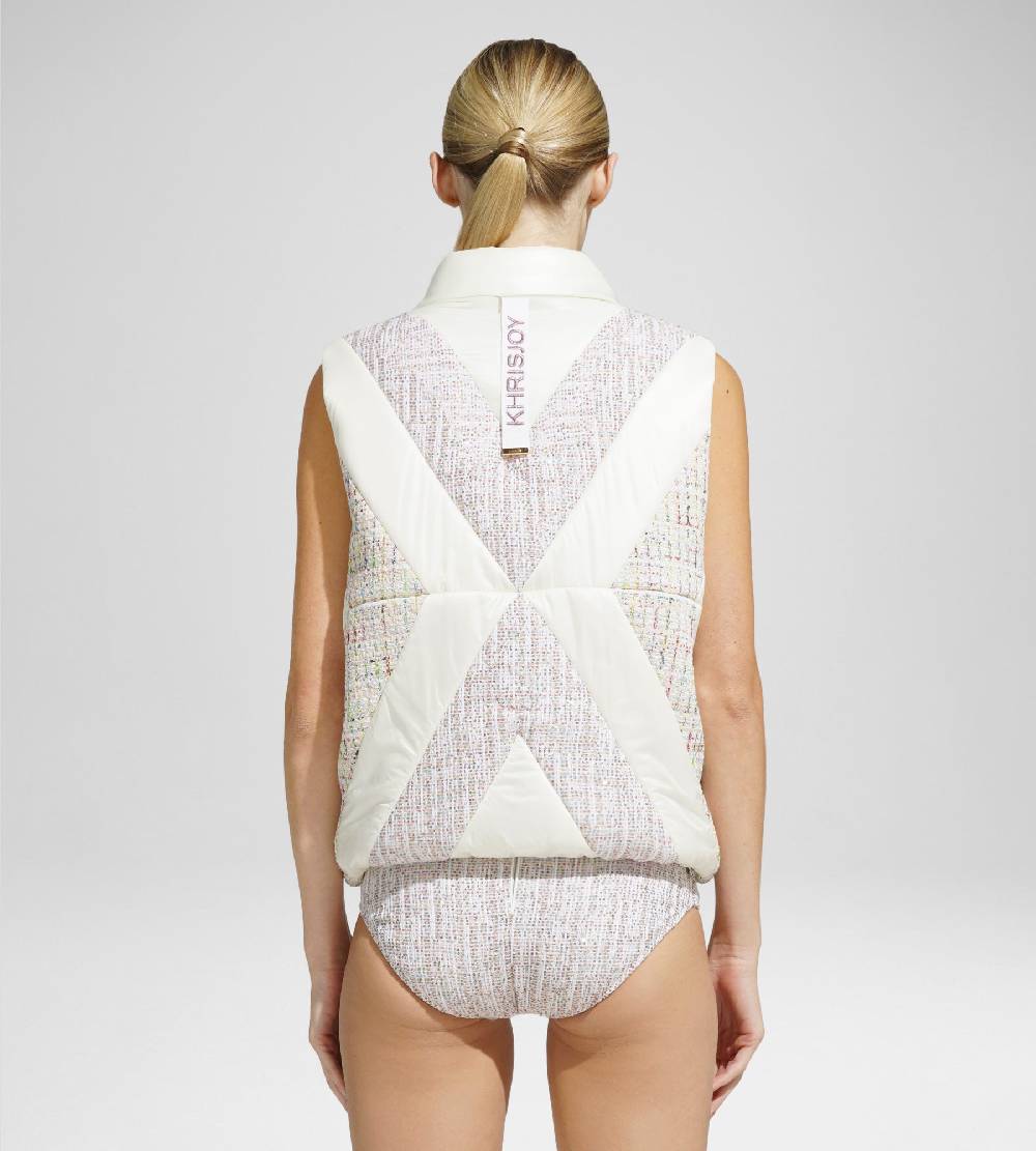 Khrisjoy MATT&GLOSSY TWEED VEST MIX PALE COLORS Enormi sconti
