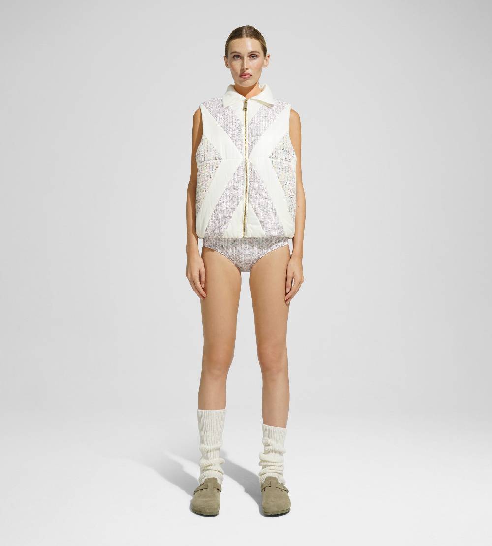 Khrisjoy MATT&GLOSSY TWEED VEST MIX PALE COLORS Enormi sconti