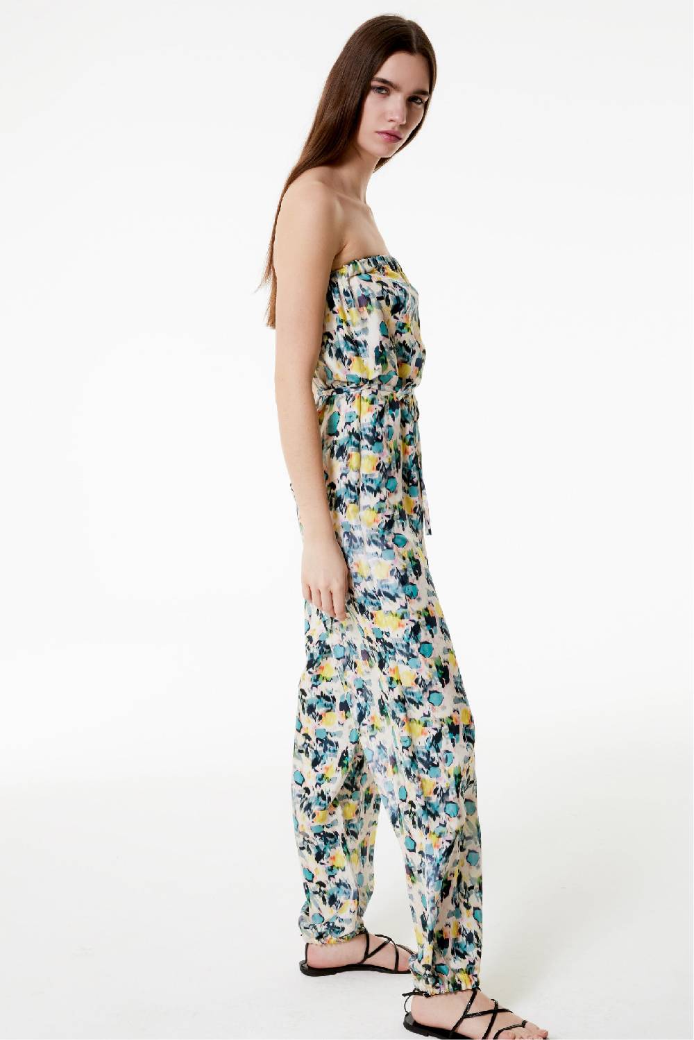 Kristina Ti LIA - Silk jumpsuit Watercolor Italy