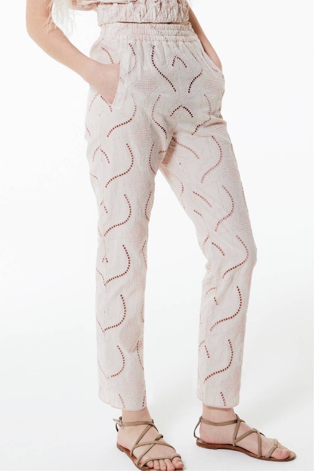 Kristina Ti MARLENE - Cotton trousers Innocence Vendita