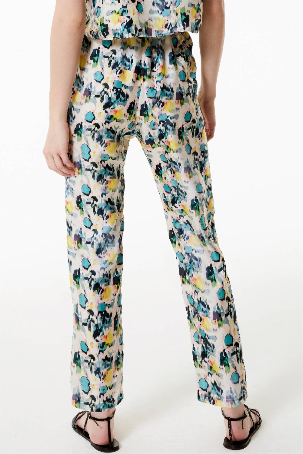 Kristina Ti FRIDA - Silk trousers Watercolor Promozione Limitata