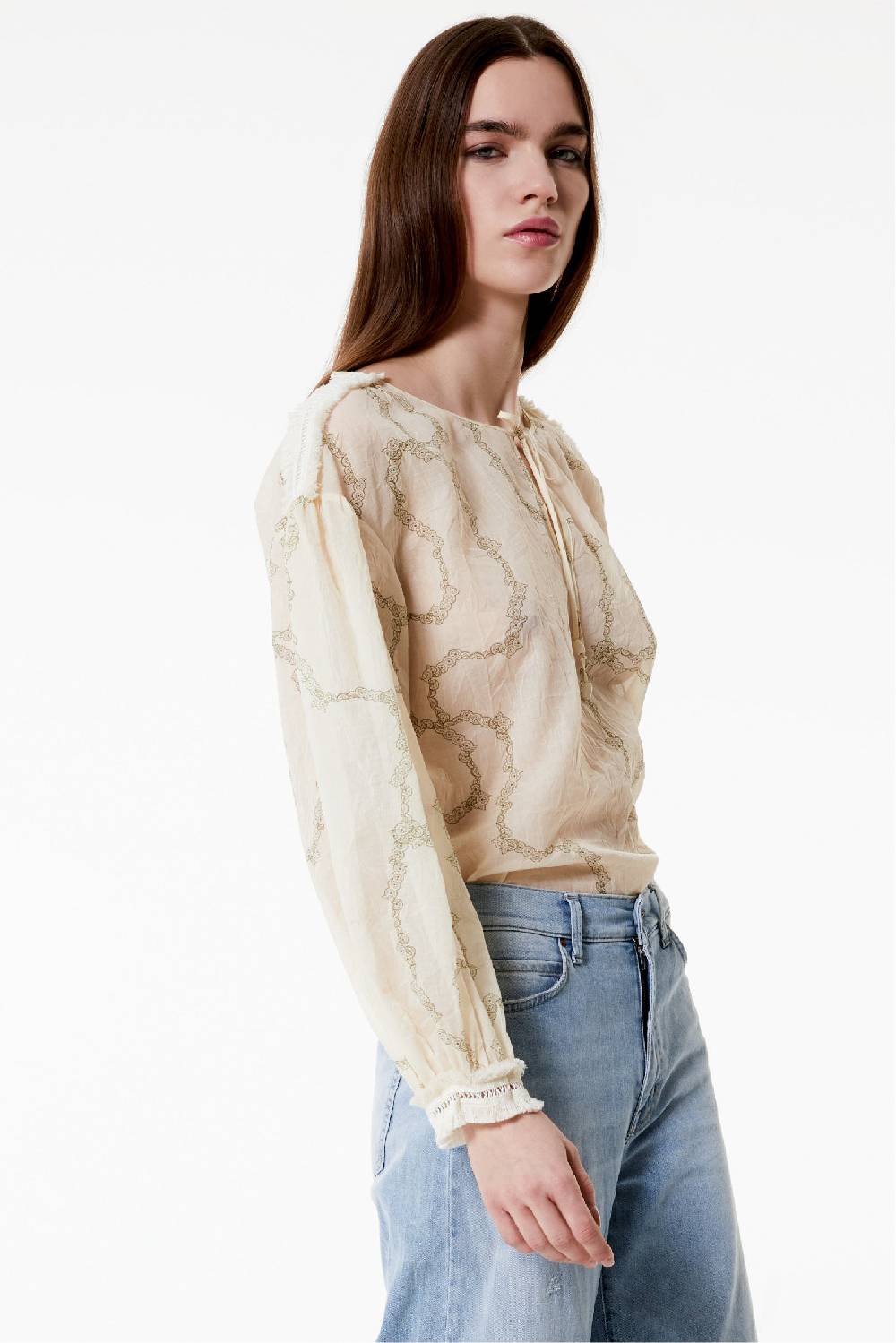 Kristina Ti KIM - Blouse with laces Grace In Linea