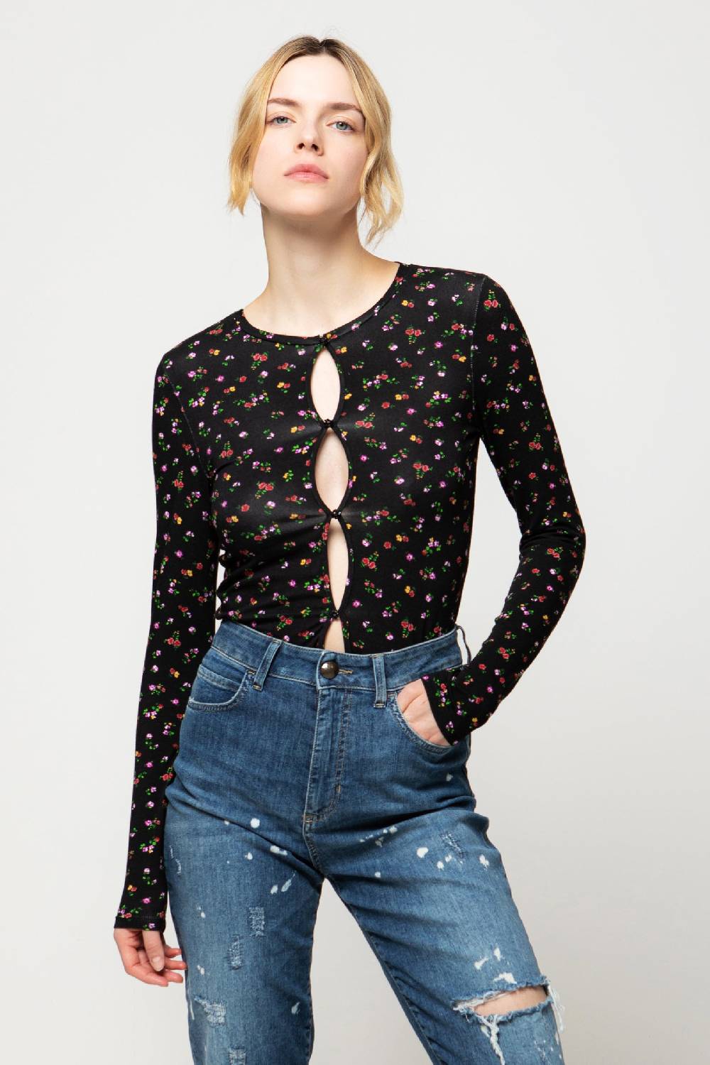 Kristina Ti OLIMPIA - Microflower jersey T-shirt Affare Del Giorno
