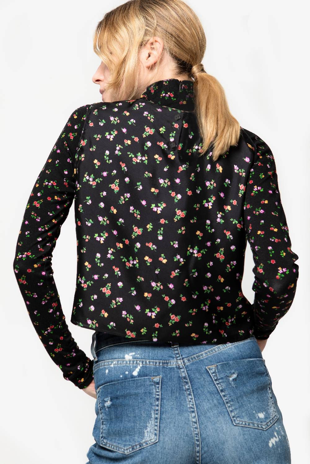 Kristina Ti AMARILLI - Silk microflower top Prezzo Ridotto