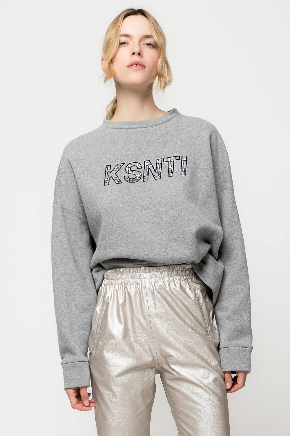 Kristina Ti HARPER - Silver sweatshirt Sconto