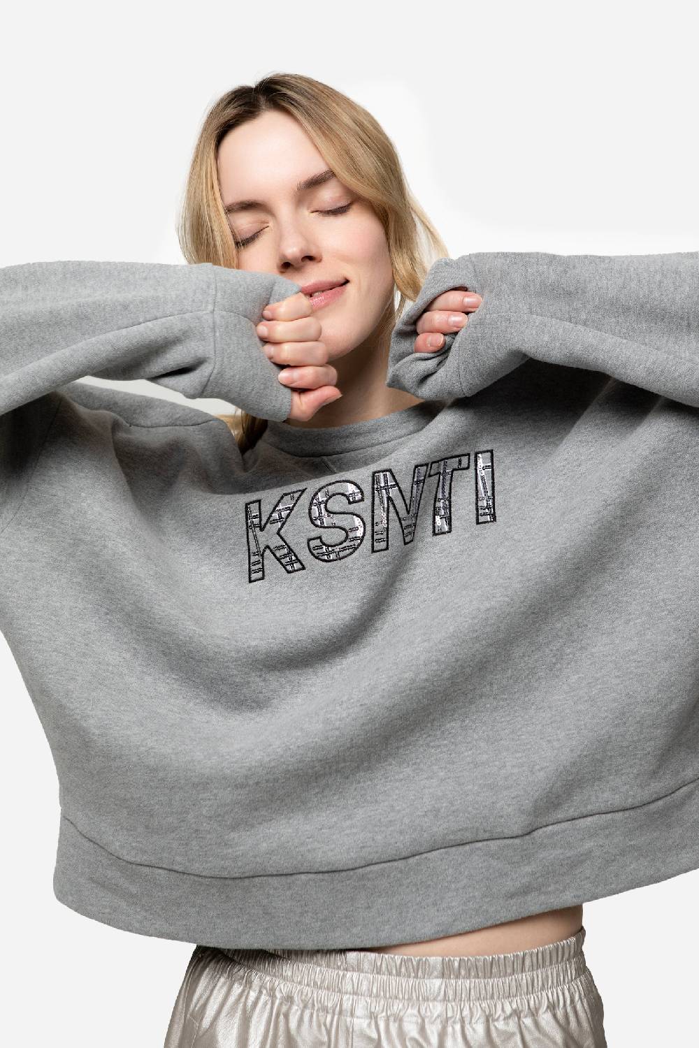 Kristina Ti HARPER - Silver sweatshirt Sconto