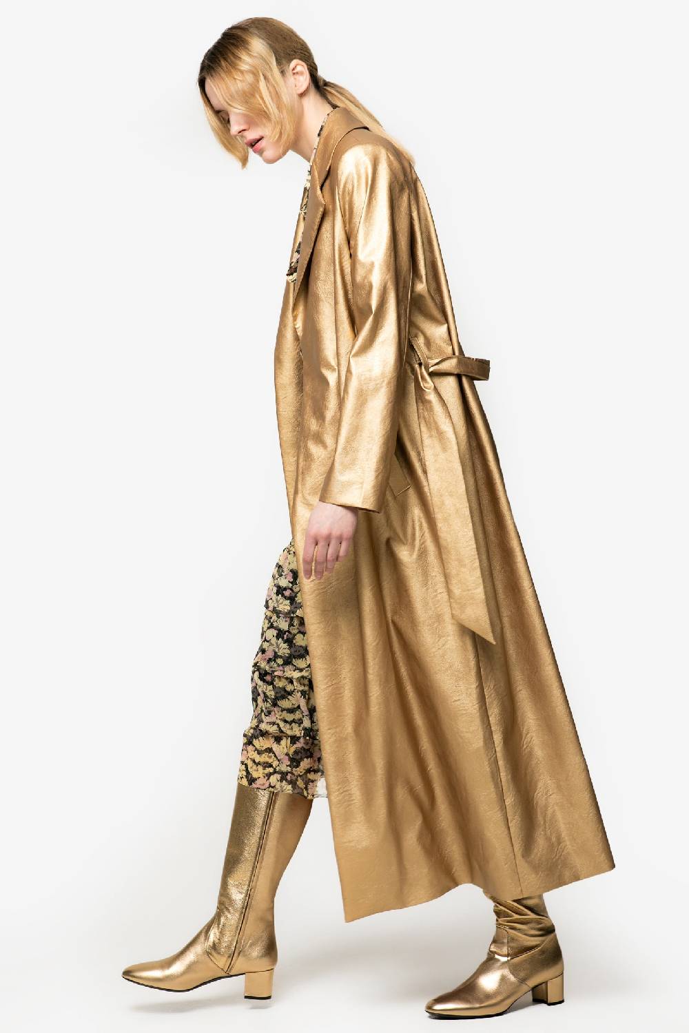 Kristina Ti DORIS - Eccentric faux leather coat Vendita Calda