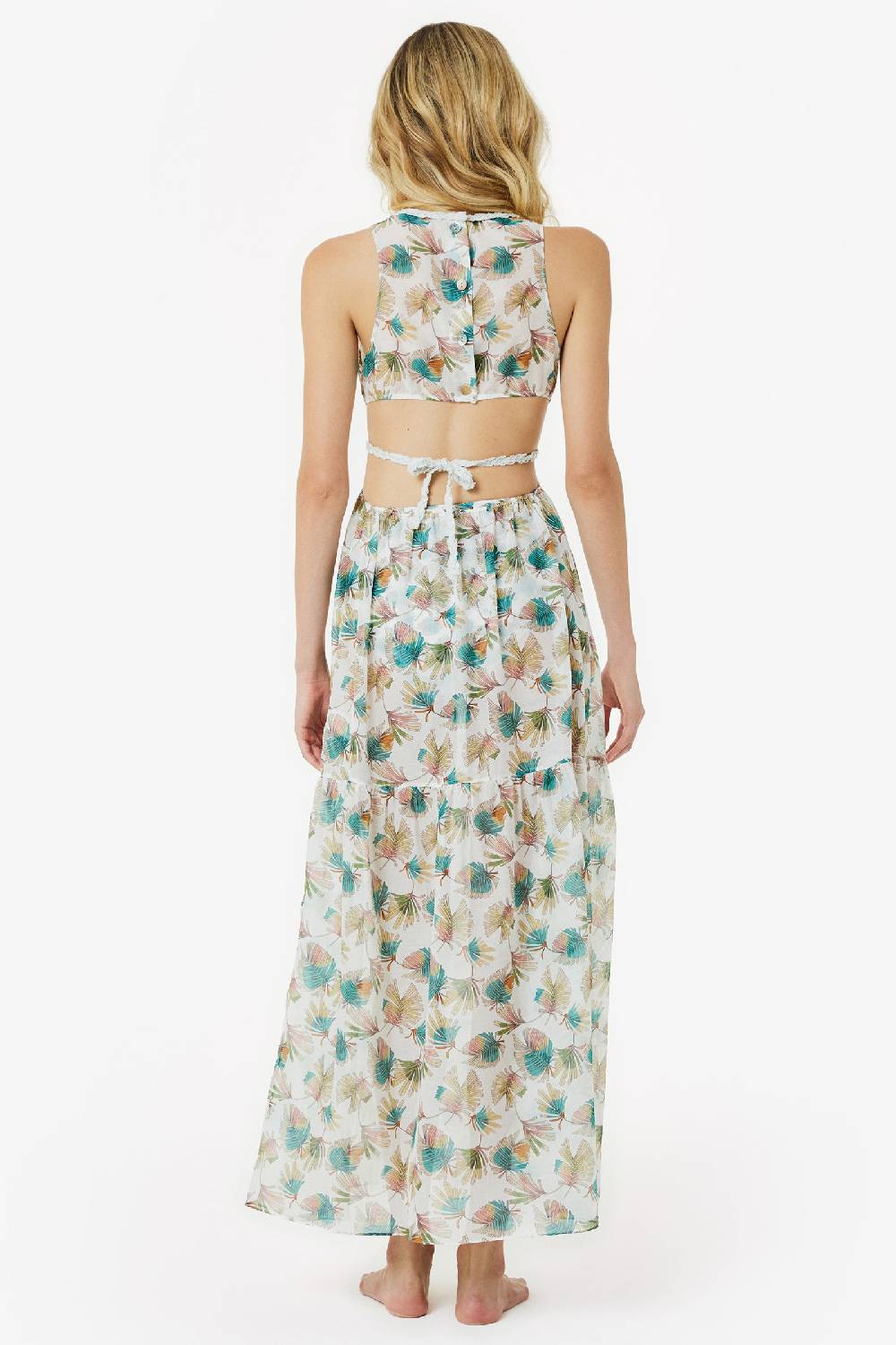 Kristina Ti FLORA - Cut-out dress Foliage Spedizione Gratuita