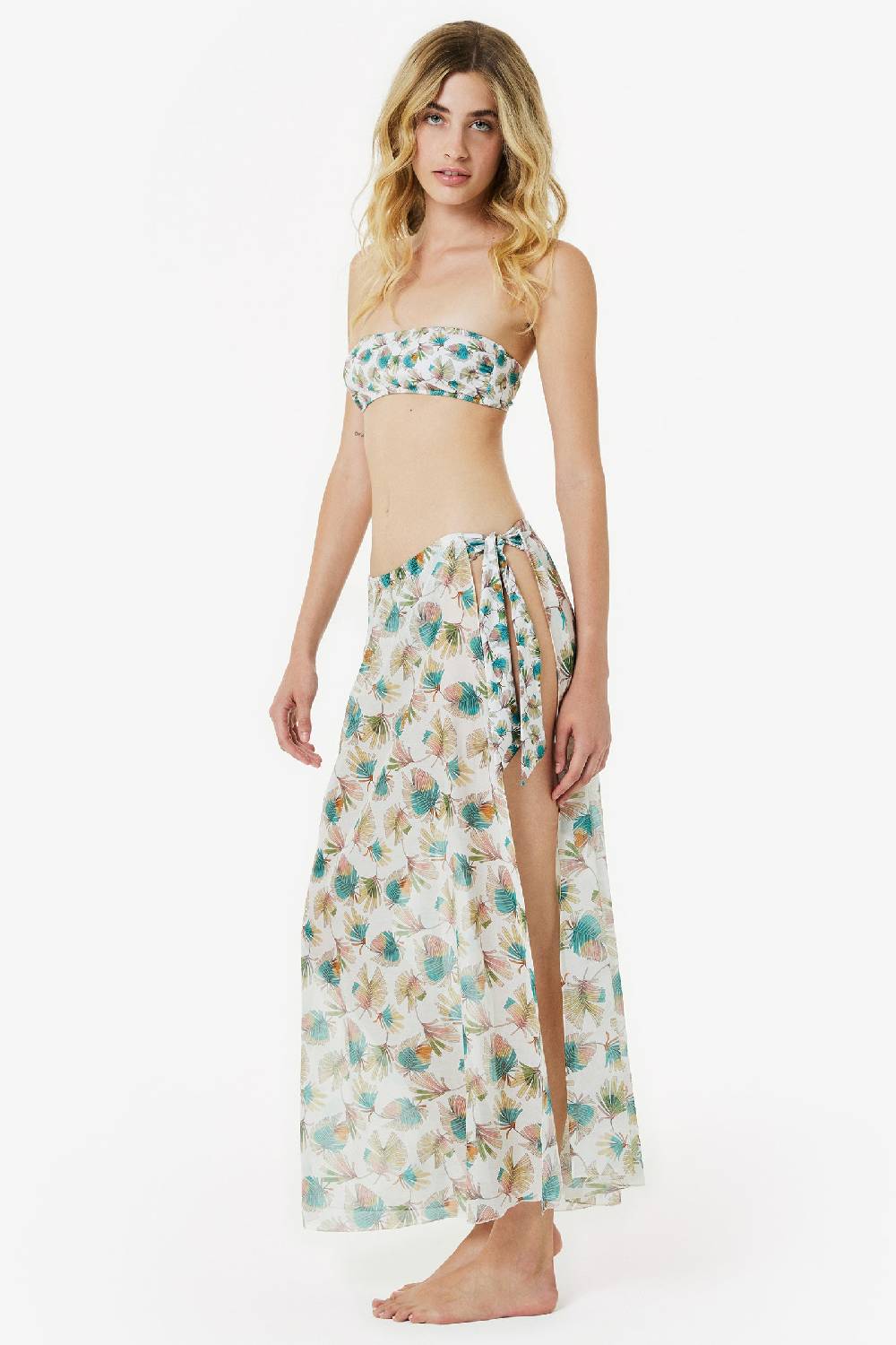 Kristina Ti TULLIA - Pareo skirt Foliage Qualità Garantita