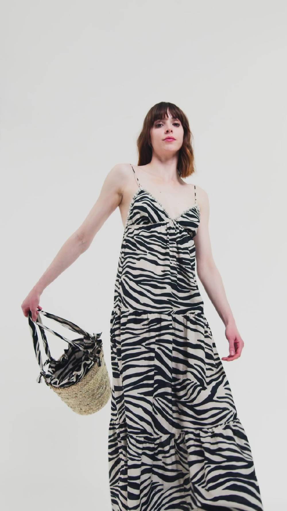 Kristina Ti AGNES - Animal print long slip dress Consegna Veloce