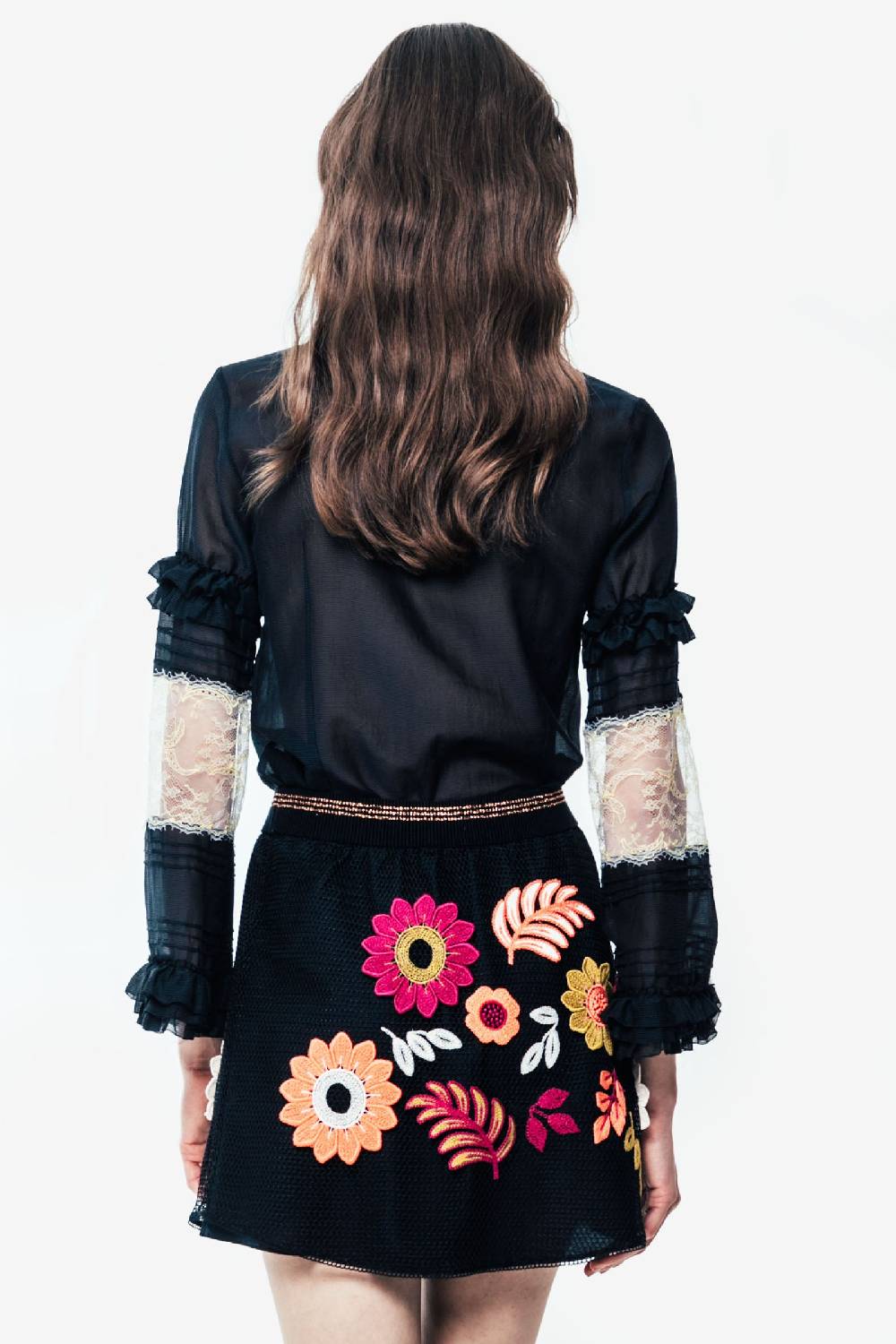 Kristina Ti ANDREA - Blouse with lace In Saldo