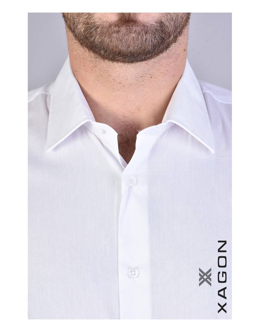 La haine inside us CAMICIA PAMATE Stretch Slim Fit Bianco Vendita Economica