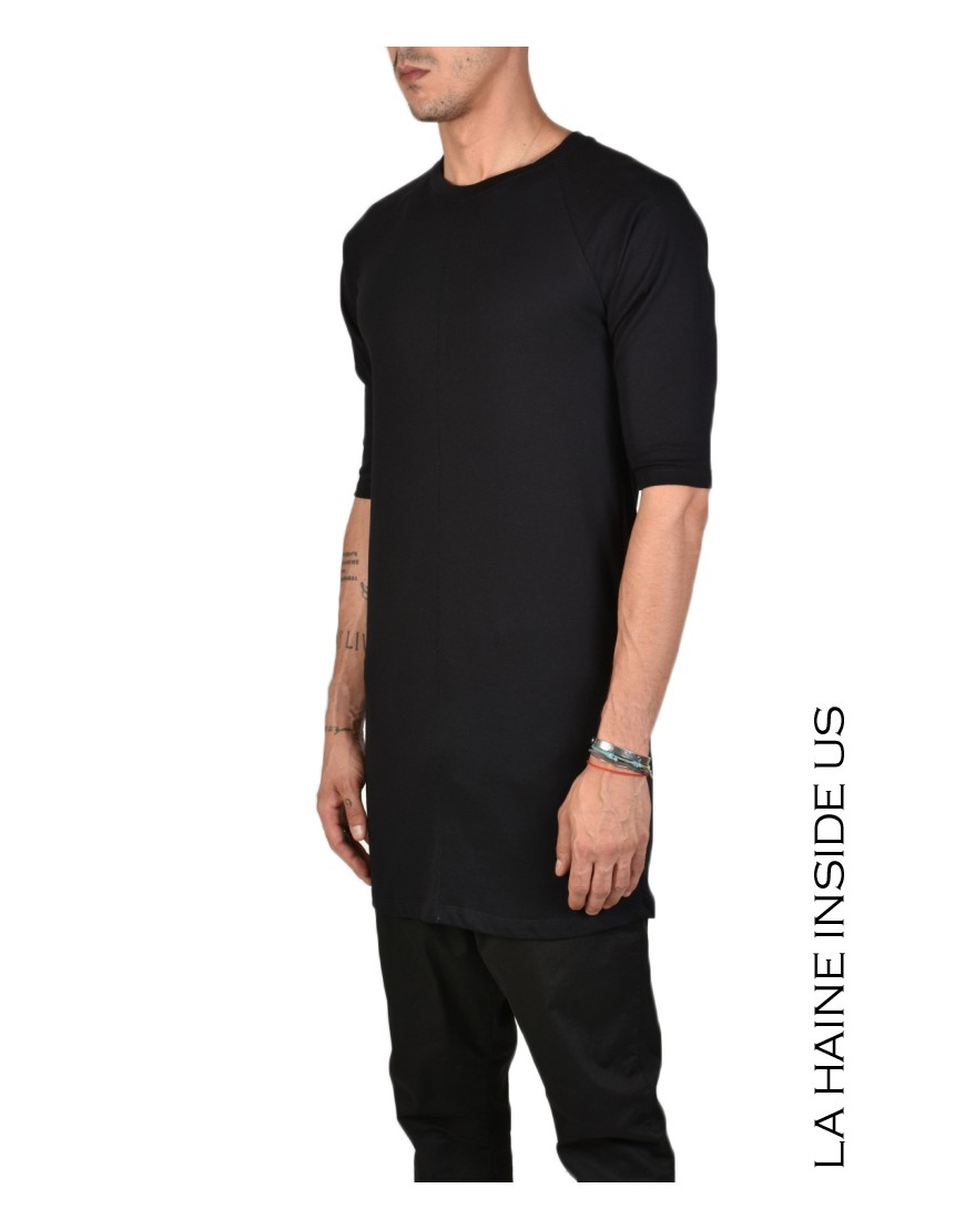 La haine inside us - PERMANENTE - 3M BASE T-SHIRT Versione Lunga Nero Fino al 60% di sconto