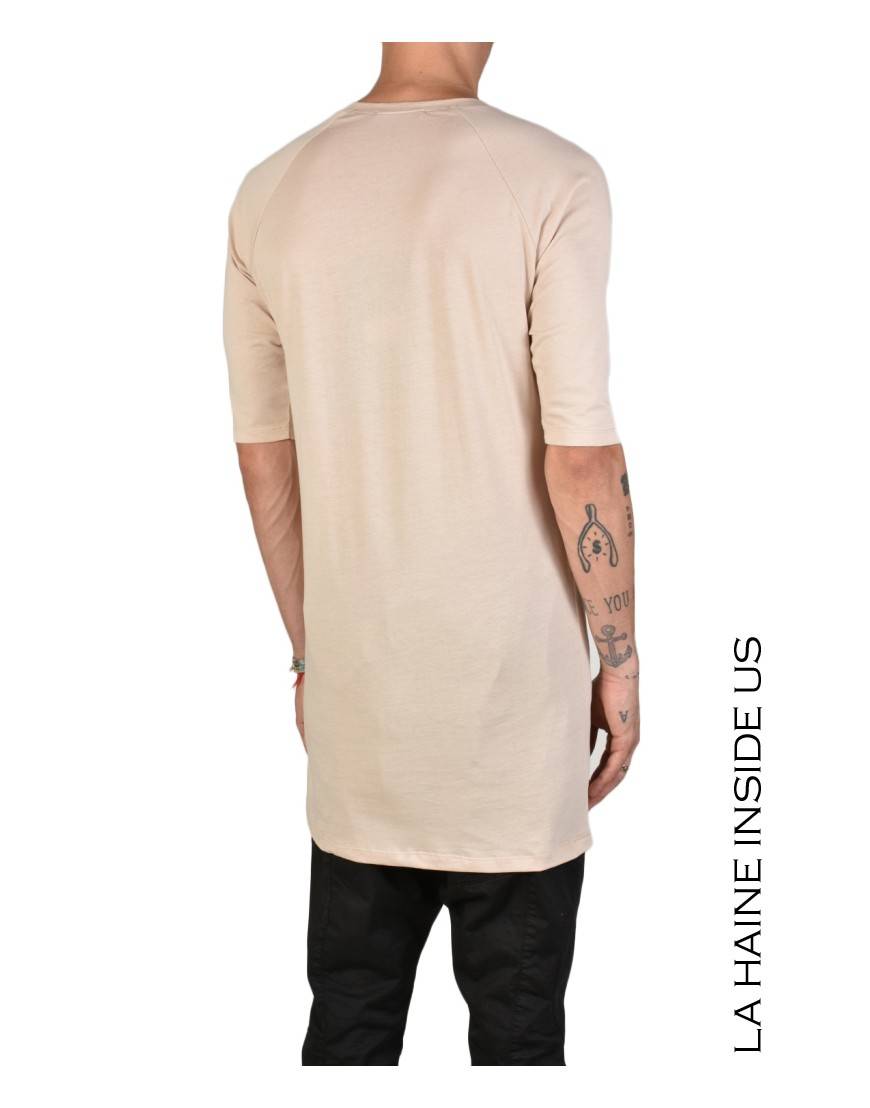 La haine inside us - PERMANENTE - 3M BASE T-SHIRT Versione Lunga Sabbia In Linea