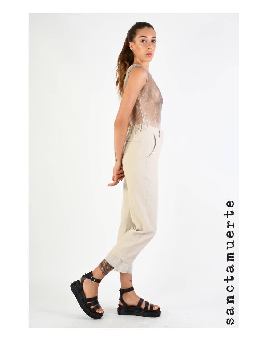 La haine inside us 9B SM299 PANTALONE Sabbia Economico
