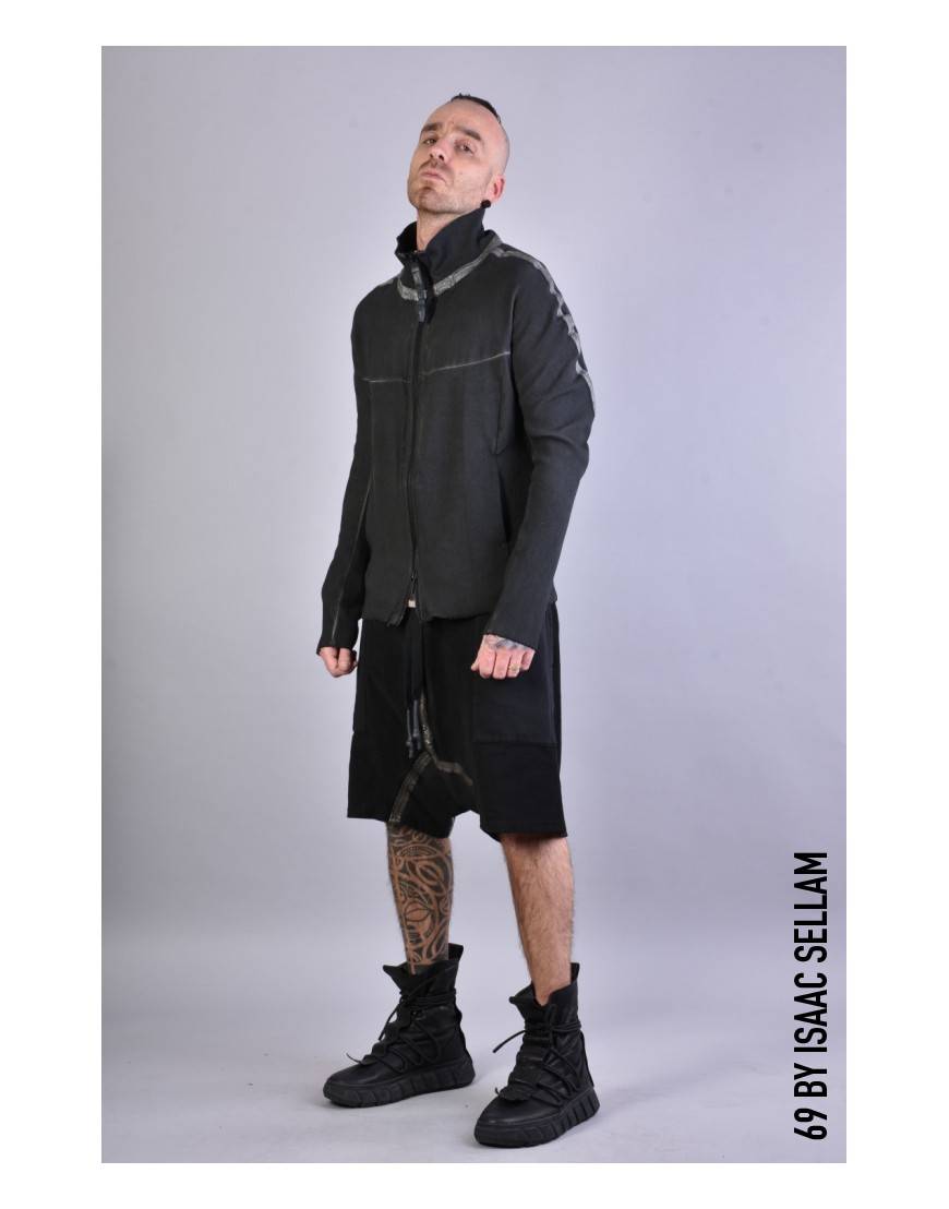 La haine inside us HUMANO ZIP RIBBED Piombo Italy