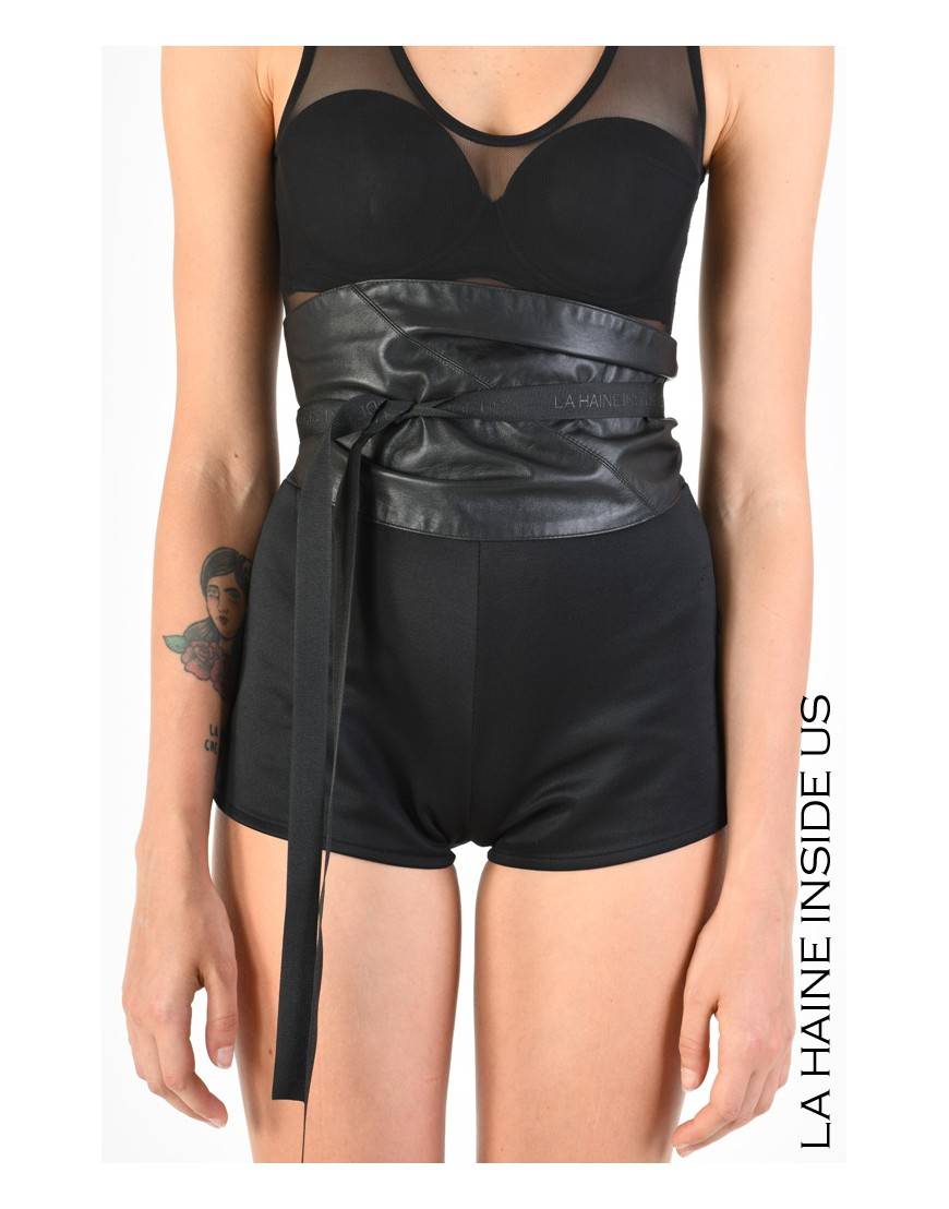 La haine inside us - PERMANENTE - 4B CIBELE FOULARD Pelle Nero Qualità Garantita
