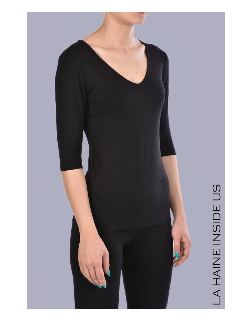 La haine inside us - PERMANENTE - 4M SALUS MAGLIA Nero Sottocosto