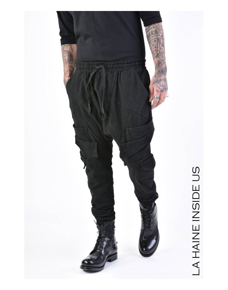 La haine inside us 3B LM155 PANTALONE Nero In Saldo
