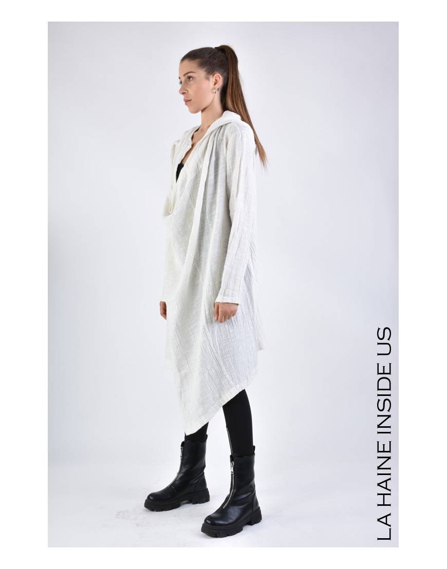 La haine inside us 3J LM164 CARDIGAN UNISEX D Bianco Italy