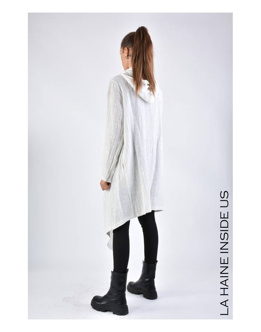 La haine inside us 3J LM164 CARDIGAN UNISEX D Bianco Italy