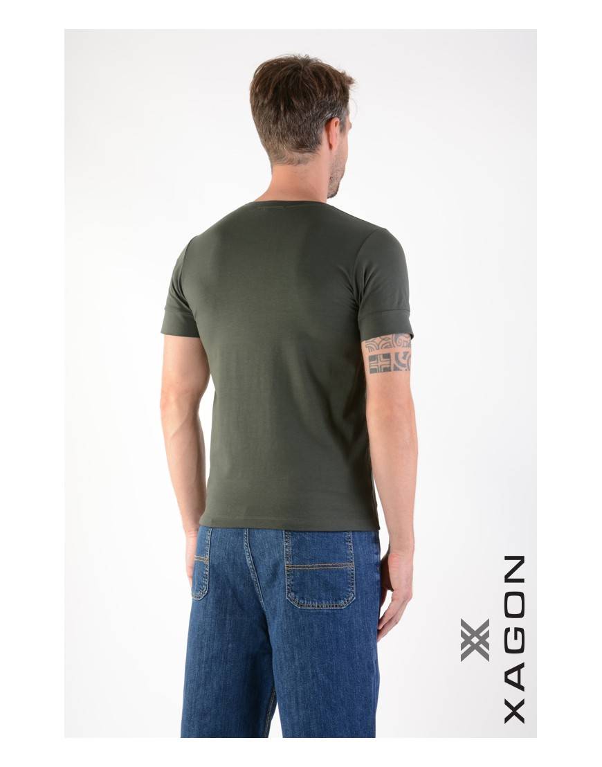 La haine inside us T-Shirt MD1012 Verde In Saldo