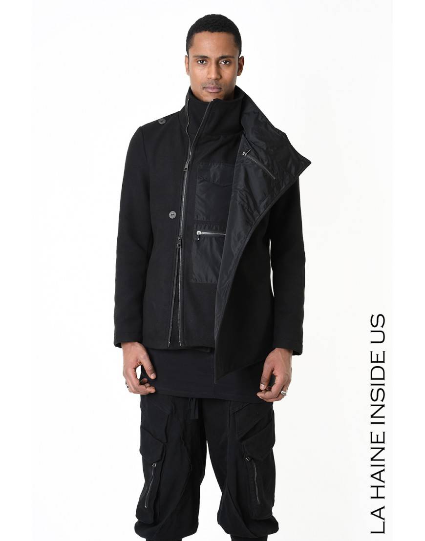 La haine inside us 3B LM185 CAPPOTTO Nero