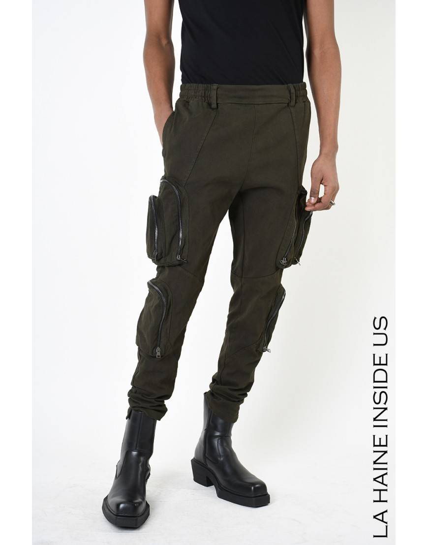 La haine inside us 3B LM190 PANTALONE Verde Sottocosto