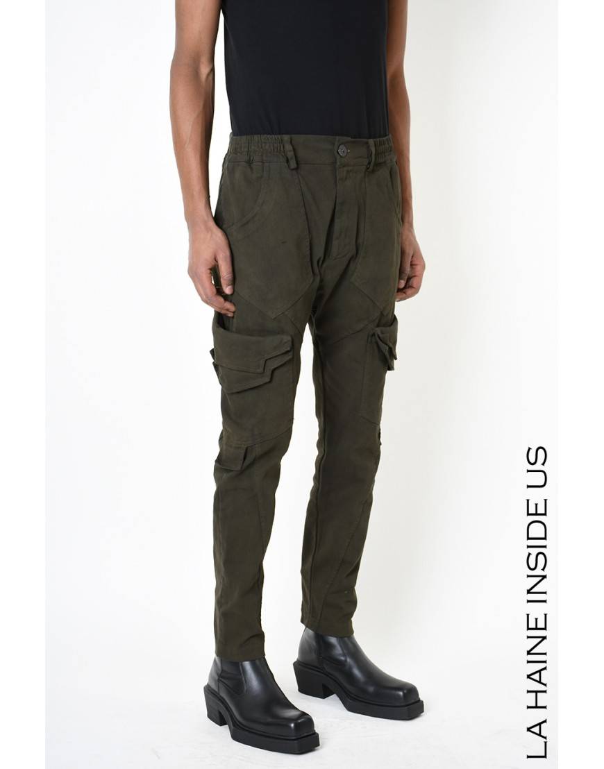 La haine inside us 3B LM192 PANTALONE Verde Sconto