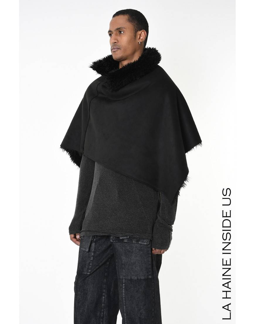 La haine inside us 4- LW862 PONCHO UNISEX U Nero Negozio