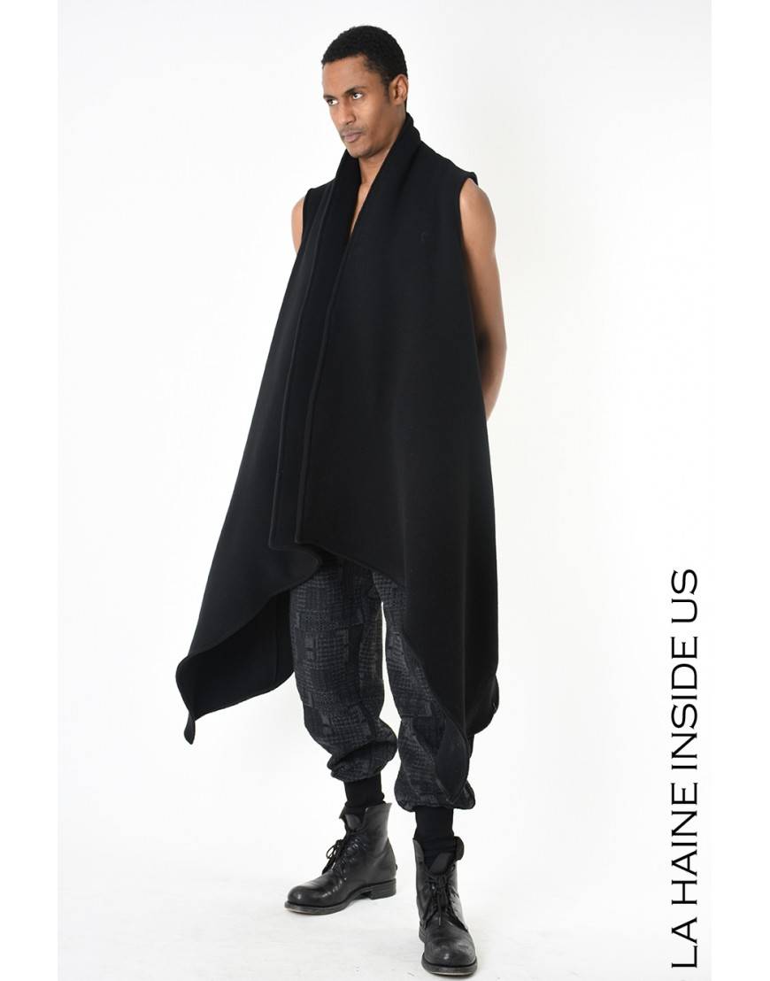 La haine inside us 4B LW797 GILET UNISEX U Nero In Saldo
