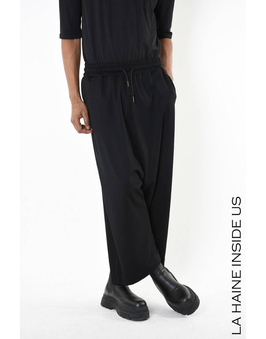 La haine inside us 4M LW955 PANTALONE UNISEX U Nero Spedizione gratuita