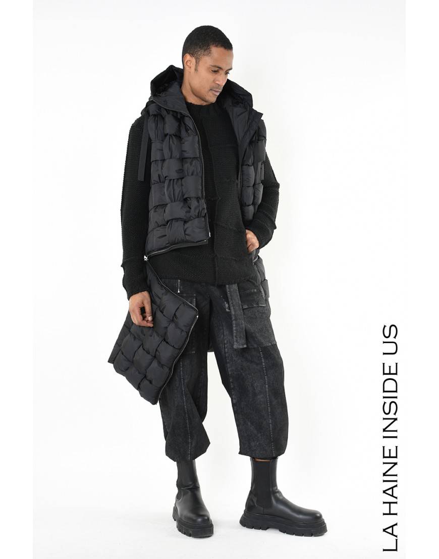 La haine inside us 4P LW942 PIUMINO UNISEX U Nero Spedizione Gratuita