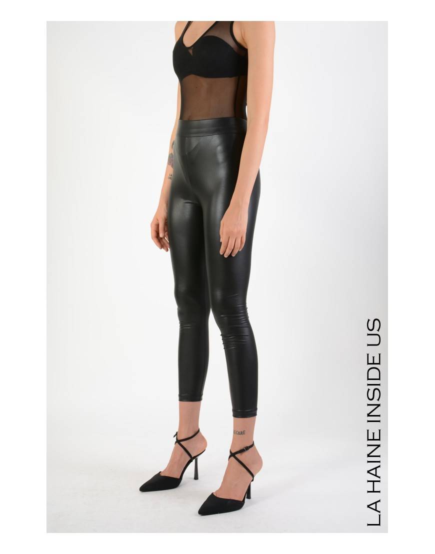 La haine inside us 4B LW692 LEGGINGS Nero Latest fashion