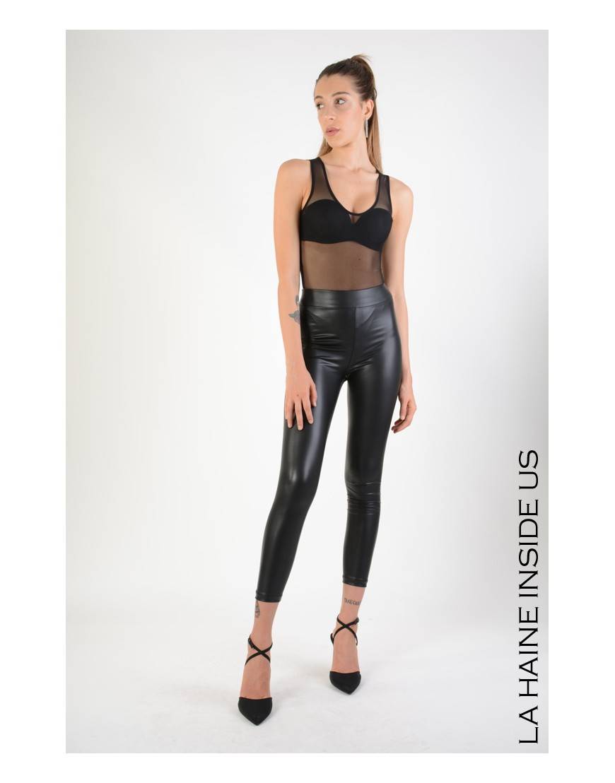 La haine inside us 4B LW692 LEGGINGS Nero Latest fashion