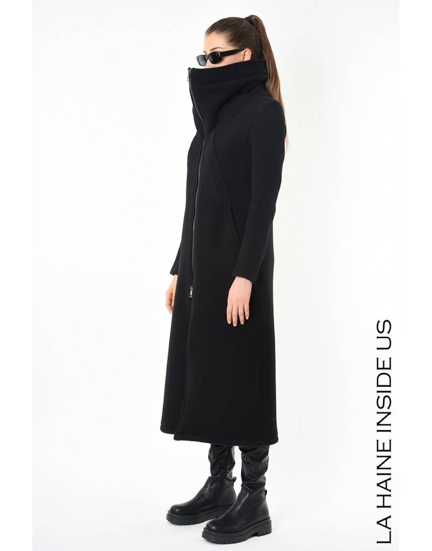 La haine inside us 4B LW798 CAPPOTTO Nero Nuova
