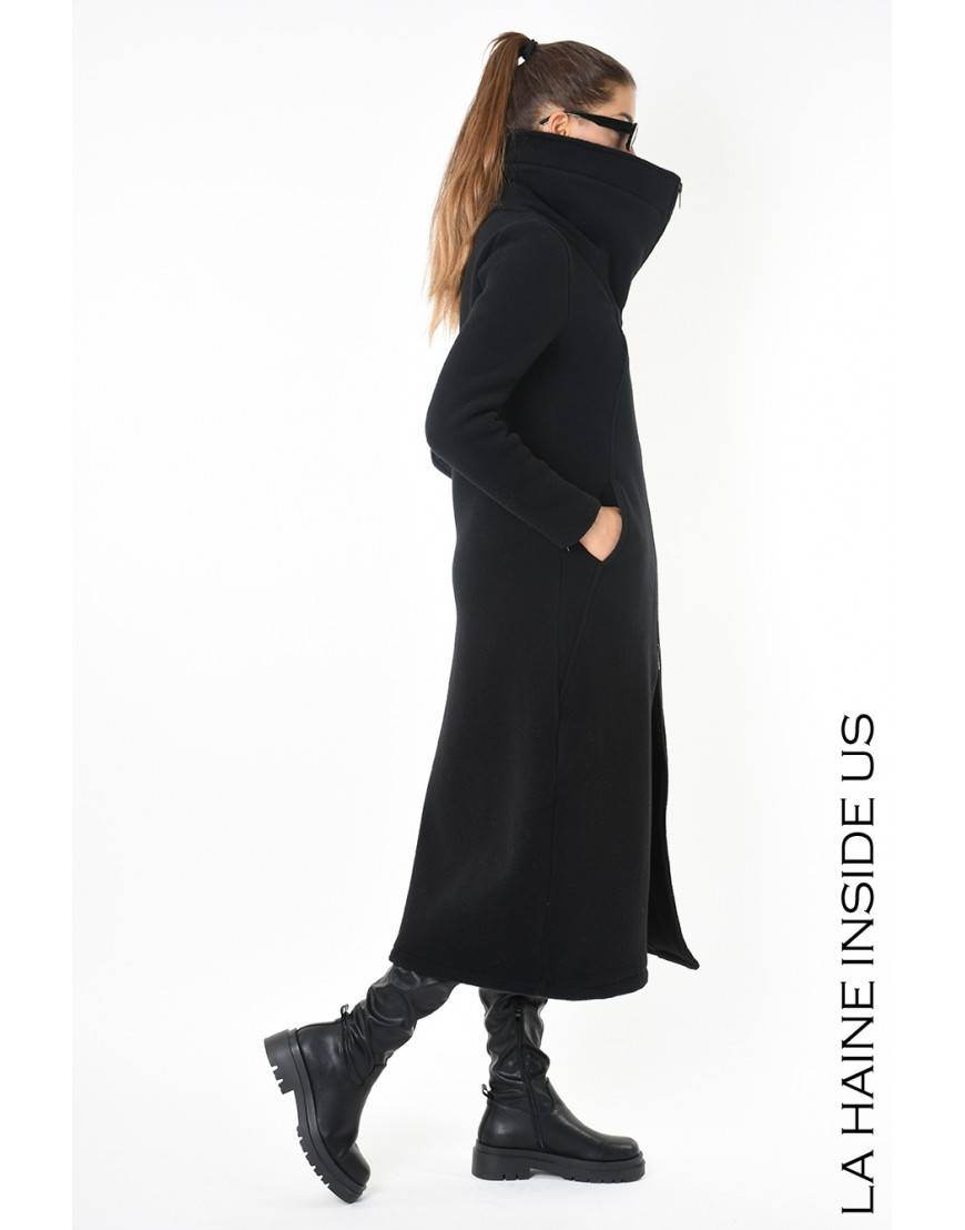 La haine inside us 4B LW798 CAPPOTTO Nero Nuova