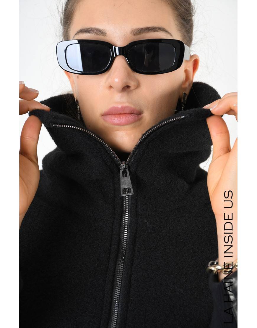 La haine inside us 4B LW799 CAPPOTTO Nero Prezzo basso