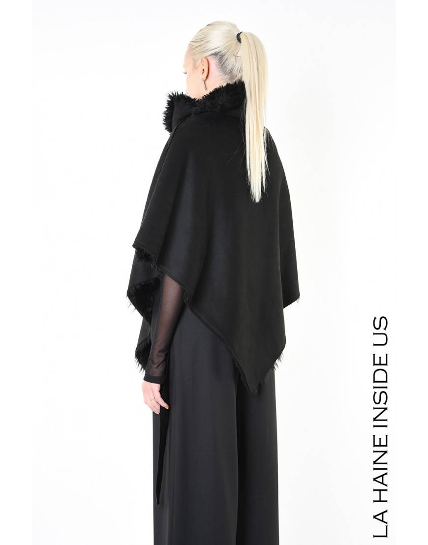 La haine inside us 4- LW862 PONCHO UNISEX D Nero Economico