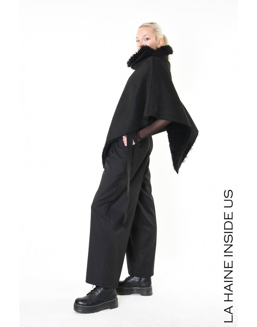 La haine inside us 4- LW862 PONCHO UNISEX D Nero Economico
