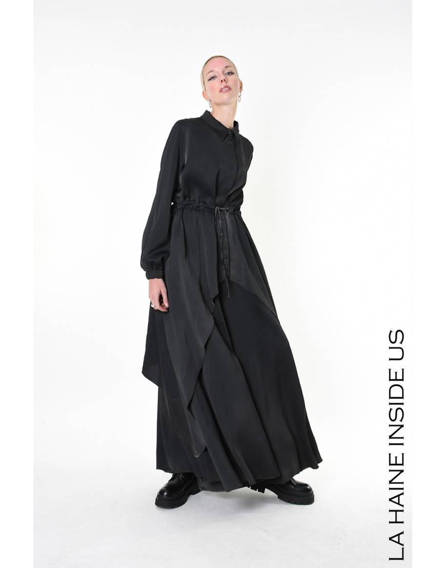La haine inside us 4V LW918 CAMICIA Nero Saldi Di Fabbrica