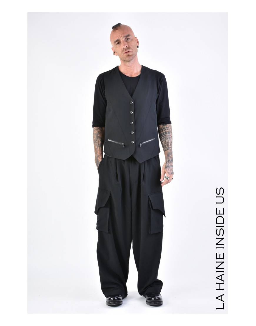 La haine inside us 3R LM123 GILET Nero Saldi Di Fabbrica