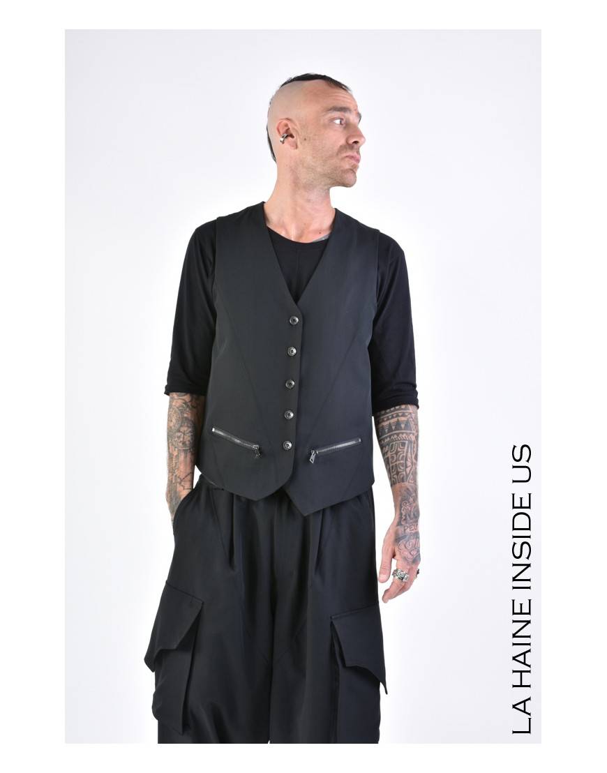 La haine inside us 3R LM123 GILET Nero Saldi Di Fabbrica